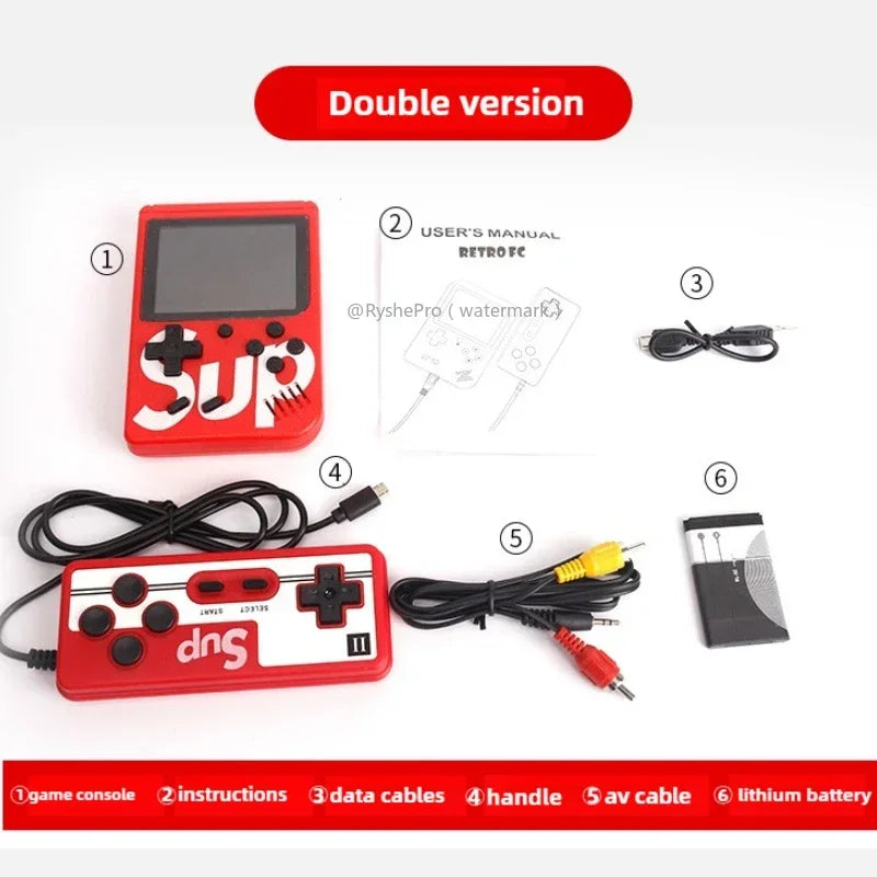 Classic Sup Portable Game Console with 3.0 Inch Screen 400 Games Support Gamepad and HDMI TV Output Retro Handheld Game Console