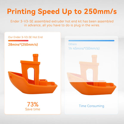 Hotend Update Kit Ender 3 V3 SE Heating Block Kit Bimetallic Throat High Temperature Print Head for Ender3 V3 Se 3D Printer