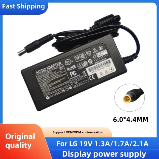 19V 2.1A 1.3A 1.7A 6.0*4.4MM Adapter Power Supply cord For LG 24 inches LED LCD Monitor AP16B-A LCAP26B-E ADS-45FSN-19 Charger