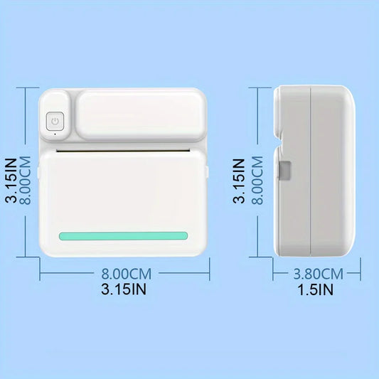 Mini Printer Smart Pocket Inkless Thermal Printer for iOS&Android, Wireless Portable Receipt Printer for Photo Journal Notes