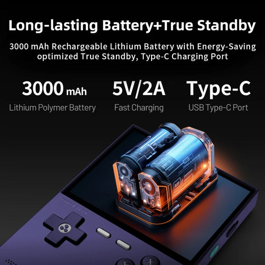 TRIMUI BRICK Portable Retro Game Console 400PPI IPS Screen Linux System 3000mAh Long-life Battery Mood LED Effect Gift Keycaps