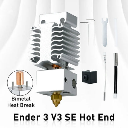 Hotend Update Kit Ender 3 V3 SE Heating Block Kit Bimetallic Throat High Temperature Print Head for Ender3 V3 Se 3D Printer