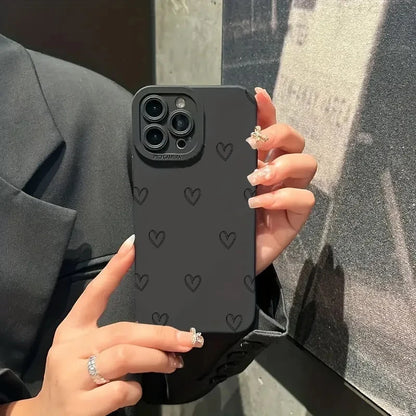 Case For iPhone 16 15 Cases iPhone 14 Pro Max Case Love Pattern Phone Case For iPhone 13 12 11 XS X 7 8 Plus Soft Silicone Cover