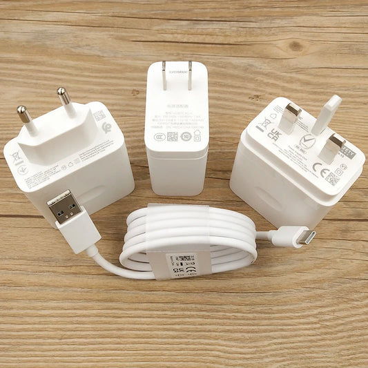 Original 67W Supervooc Fast Charger EU/US/UK Wall Adapter For OPPO Reno 5 6 7 Pro Find X3 Neo X5 Realme GT2 Vooc USB TypeC Cable
