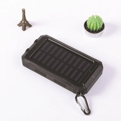 Power bank 20000mah Solar Panel Dual USB Power Bank Box SOS Light Flash Compass Power Cell Phone Fast Charger portable charger