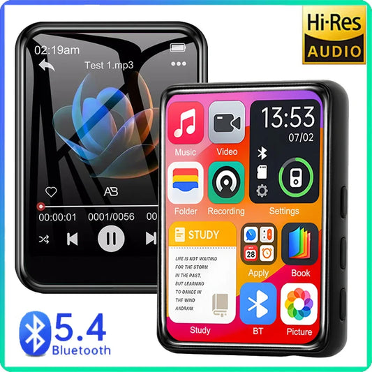 128GB 2.4-inch full touchscreen MP3 player Hifi Sound Quality MP3 Music Player Built-in Speaker Support E-book Video Recording