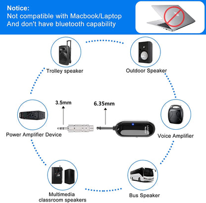XIAOKOA Wireless Microphone UHF Wireless Mic System with LED Digital Display165 ft Range Microphone for Voice Amplifier