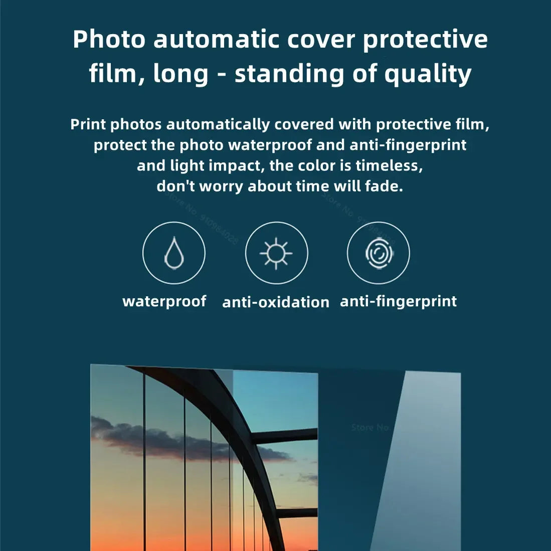 Xiaomi Mi Photo Printer Dedicated 6-inch 80 pcs Back Self-adhesive Photo Paper Colored Tape Set HD Protective Film Photo Papers