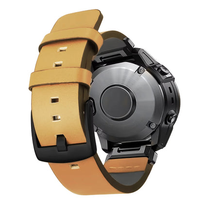 Leather Strap for Garmin Fenix 6X 6 Pro 7X 7 26mm 22mm Quick Fit Watch Band Wristband Forerunner 935 945 955 Smartwatch Bracelet