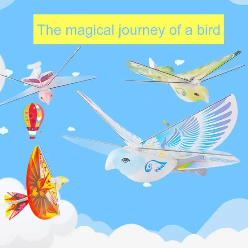 Electronic Flying Birds Toy Mini RC Drone Helicopter 235x275x70mm 360 Degree Flying RC Bird Toys Remote Control E-Bird2.4 GHz