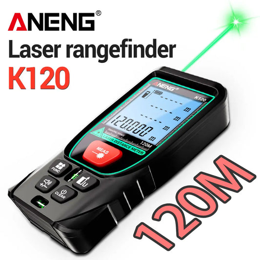 ANENG K120 Laser Tape Measure 50M 70M 100M 120M Laser Rangefinder Electronic Ruler Useful Measurement Tool Ruler Test
