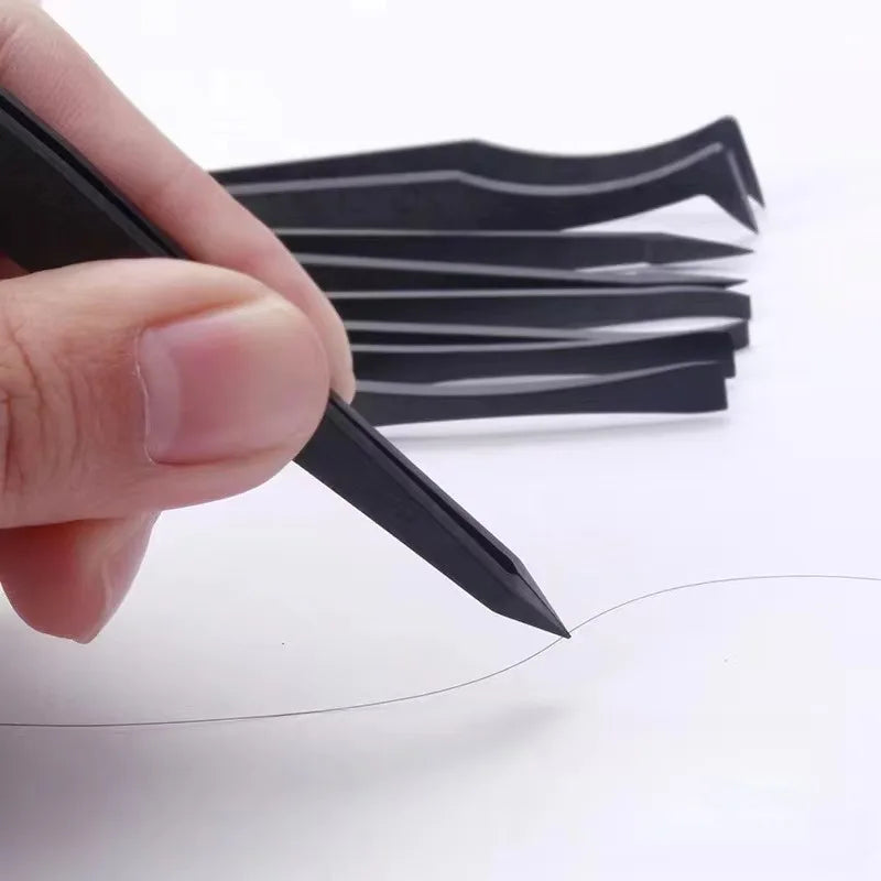 4 Pieces/set Watch Repair Tool Antistatic Carbon Fiber Tweezers Plastic Tweezers for Watchmaker Phones Electronic Component