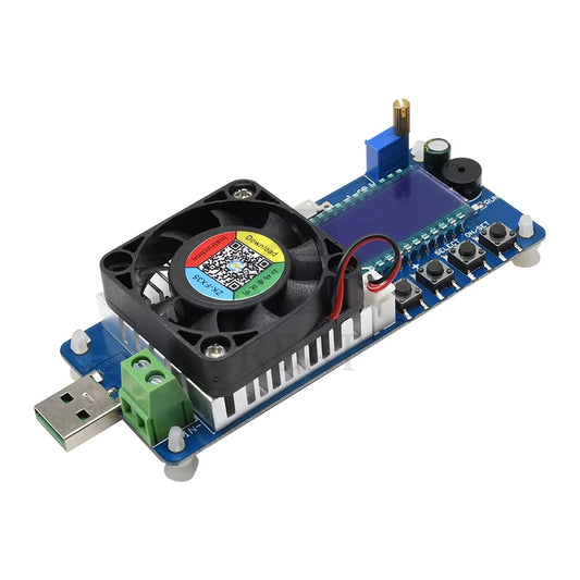 Gaqqee 25W 35W 4A/5A Electronic Load Current Voltage Power Tester USB Protection LCD HD Display Adjustable Resistance Unloader