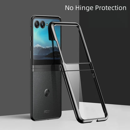 Luxury Transparent Plating Hard PC Flip Phone Case For Motorola Razr 60 50 40 Ultra Pro 2025 2024 Clear Shockproof Back Cover