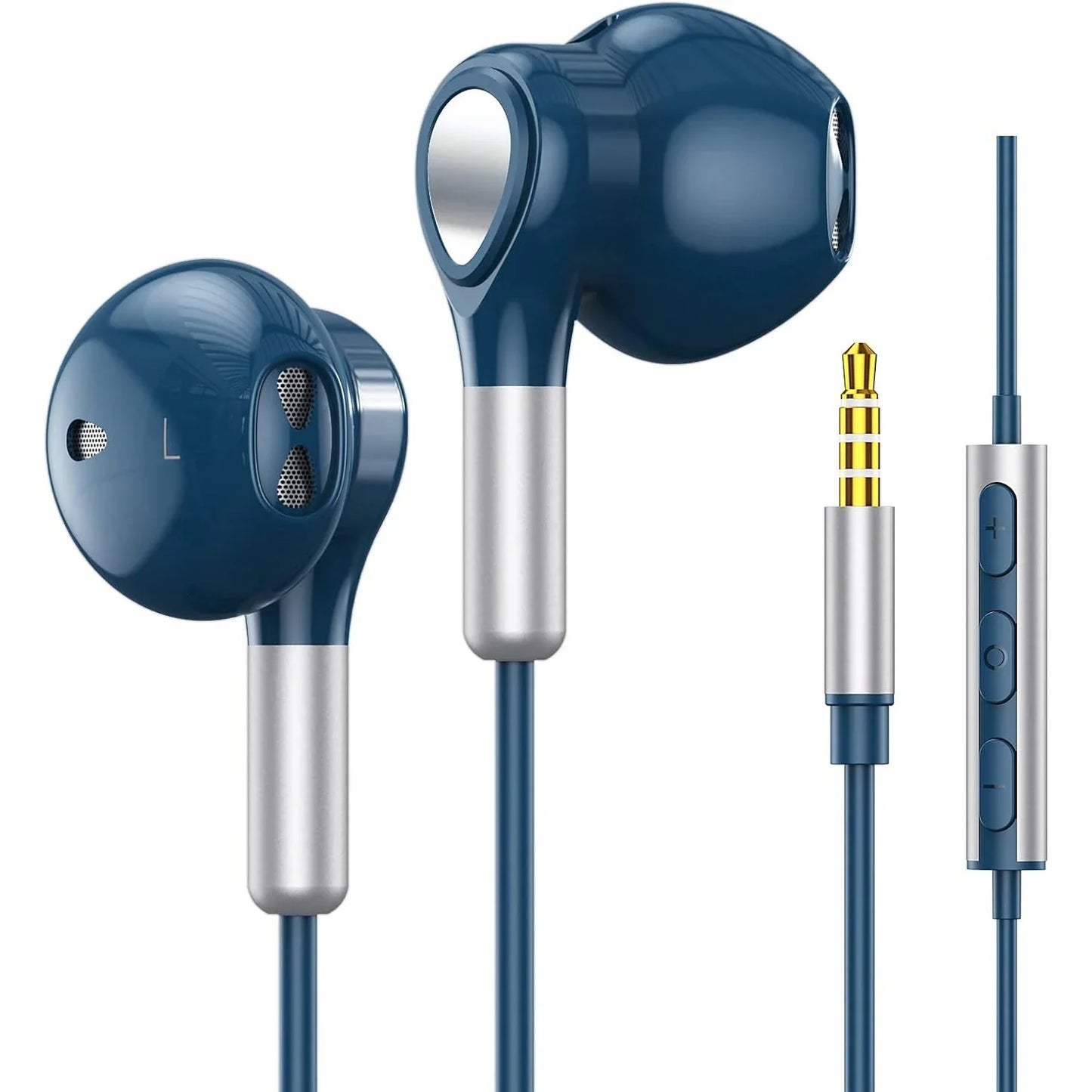 EARDECO 3.5mm Hifi Wired Earphone Earbuds in-Ear Wired Headphones Bass Earphones with Microphone for Clear Calls Noise Isolating