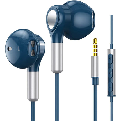 EARDECO 3.5mm Hifi Wired Earphone Earbuds in-Ear Wired Headphones Bass Earphones with Microphone for Clear Calls Noise Isolating