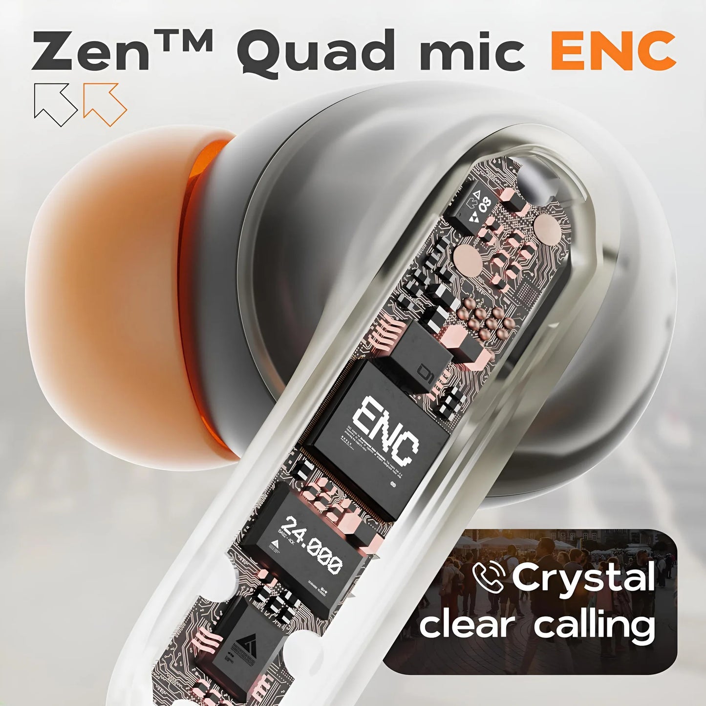 Dual Microphone ENC Noise Reduction Bluetooth Eaphones IPX5 Waterproof Fast Charging Low Latency Play Game Listen Music Earbuds