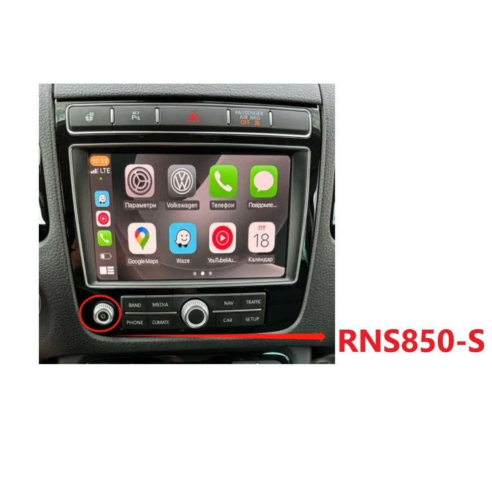 Wireless Carplay Android Auto Module For VW Volkswagen Touareg RNS850 2011-2019 Mirror Link AirPlay Box Recoder Car Accessories
