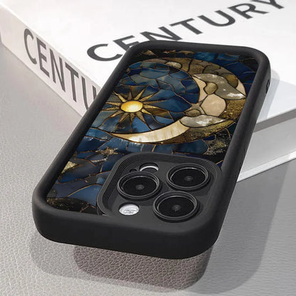Aesthetic Glass Printed Sun & Moon Phone Case for Xiaomi Mi 14T 14 13 12 12T 11 Lite Poco X7 X6 F6 F5 X5 M Pro 4G 5G Soft Cover