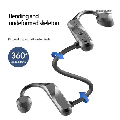 Bone Conduction Earphones IPX8 Waterproof HiFi Headset Suitable For Swimming Bluetooth 5.4 Wireless Sport Headphones MP3 NEW