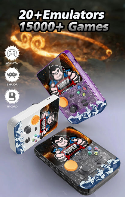 Latest Handheld Gaming Console with 3.5-inch IPS HD Screen&3D Smooth Joystick,Large Memory&Support TF Memory Card R36S Plus