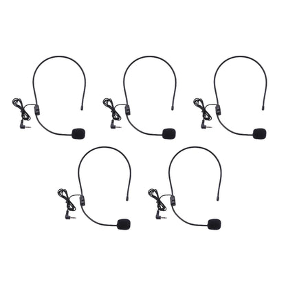 3.5mm Plug Guide Lecture Speech Headset Mic Head-mounted Head Wear Microphone Voice Amplifier Lightweight Over Head for Teachers