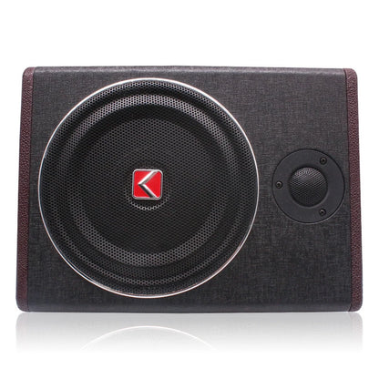 600W 8 Inch Wood Texture Subwoofer Car Audio With treble Slim Under Seat Active Subwoofer Bass Speaker Car Subwoofers Woofer 12V