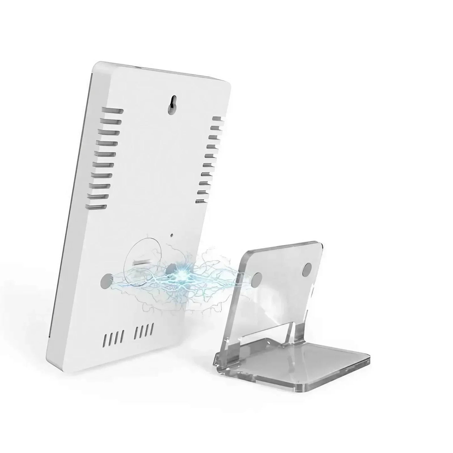 6 Inch Mirror LED Alarm Clock Touch Button Digital Temperature and Humidity Display Clock USB Port Output Clock
