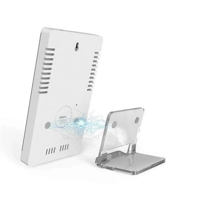 6 Inch Mirror LED Alarm Clock Touch Button Digital Temperature and Humidity Display Clock USB Port Output Clock