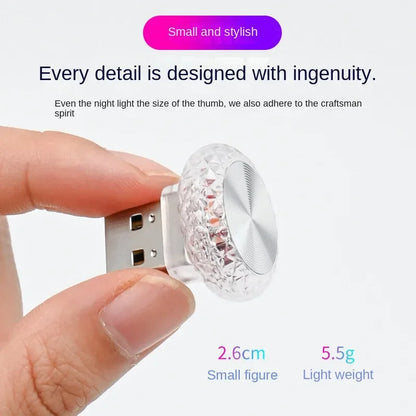 Car Mini USB LED Ambient Light Decoration Atmosphere Lamps Car nterior Environment Auto Computer Portable Lights Car Accessories
