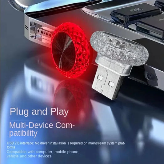 Car Mini USB LED Ambient Light Decoration Atmosphere Lamps Car nterior Environment Auto Computer Portable Lights Car Accessories