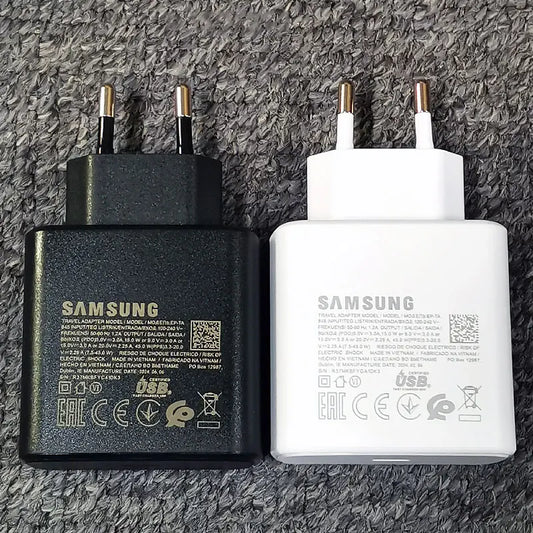 Samsung 45W PD Charger Super Fast Charging Adapter For Galaxy S24 S20 S21 S22 S23 Ultra Z Flip Fold 6 5 4 3 2 For iPhone 15 Pro