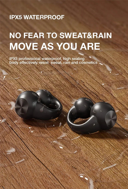 Earring Wireless Earbuds Bluetooth 5.3 Earphone Open Ear Headphones Air Conduction for Sport Running Painless Wearing Headset
