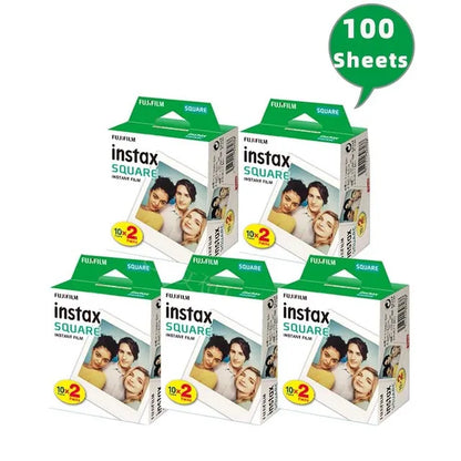 Fujifilm Instax Square Films White Edge Photo Paper For Instax SQ10 SQ40 SQ20 Instant Camera Share SP-3 Printer 10-100 Sheets