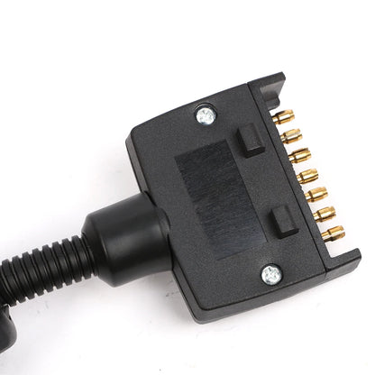 Car Trailer Adaptor 7 Pin Flat Male plug to 7 Pin Large round Female Socket Universal For RV Camper Caravan Car Accessories