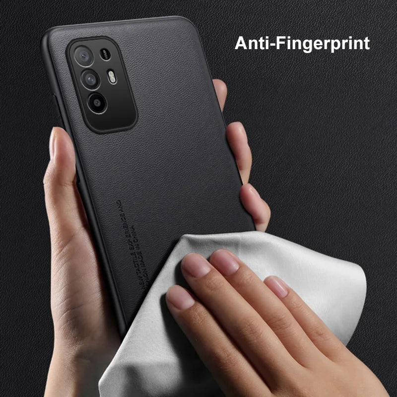 Luxury PU Leather Case For OPPO Reno 5Z Reno5 Z A94 5G Back Cover Matte Silicone Phone Case For OPPO A95 5G F19 Pro Plus Reno5Z