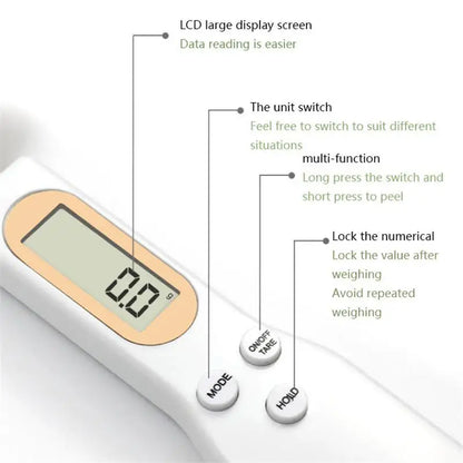 Electronic Kitchen Scale Spoon Weight Measuring Spoon LED Digital Scale Coffee Tea Sugar Spoon Scale Kitchen Tool 500g/0.1g
