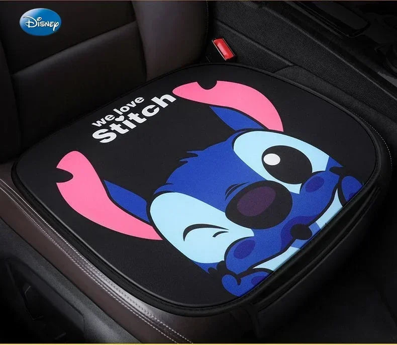 Disney Stitch Car Seat Covers 4PCS Universal Fit, Cute Cartoon Soft Protectors for Women Girls Auto Accessories, All-Season Dura
