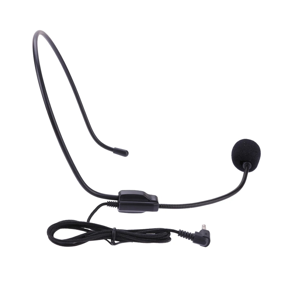 3.5mm Plug Guide Lecture Speech Headset Mic Head-mounted Head Wear Microphone Voice Amplifier Lightweight Over Head for Teachers