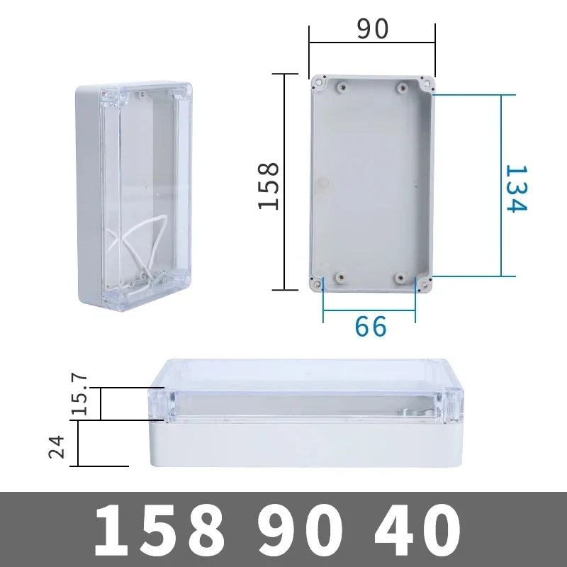 Transparent Waterproof Outdoor Enclosure Plastic Box Electronic Project  Case Instrument  Electrical Box Junction Box Housing