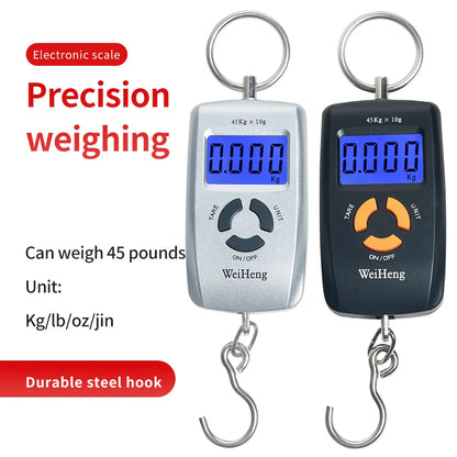 Mini Hanging Scale 45Kg/5g Portable Travel Suitcase Scale Weight Balance Electronic Weighting Fish Hook Hanging Scale Kg Lb