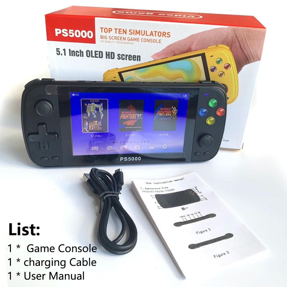 PS5000 5 inch Portable Handheld Game Console for PS1/MAME/MD/NES/SNES Video  Gaming Modern Portable gaming console