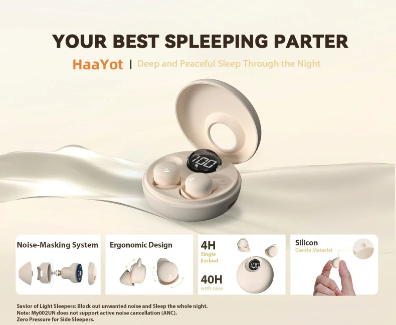 Ear Buds Sleep Headphone Sleep Earbuds for Side Sleepers Wireless Bluetooth 5.4 Mini Invisible Ultra-light Comfortable Earphones