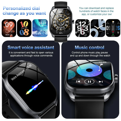 Style Curved Screen Smartwatches Men Ladies 2.01” HD 240*296 Bluetooth Call Alarm Clock Custom Photo Sports Watches Outside UXEX