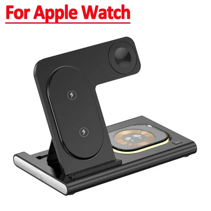 30W Wireless 3 in 1 Charger Stand For iPhone 14 13 12 Pro Max Apple Watch 8 7 Samsung Watch 5 Airpods Fast Charging Dock Station