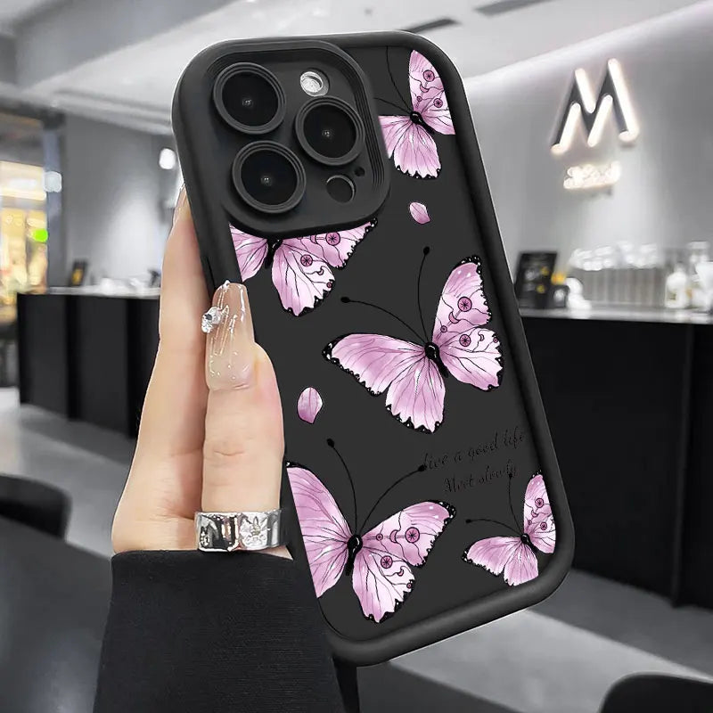 Case For Honor Magic7 Lite Magic5 Magic6 Lite Fashion Color Butterfly Phone Case Magic 5 6 7 Lite TPU Silicone Shockproof Cover