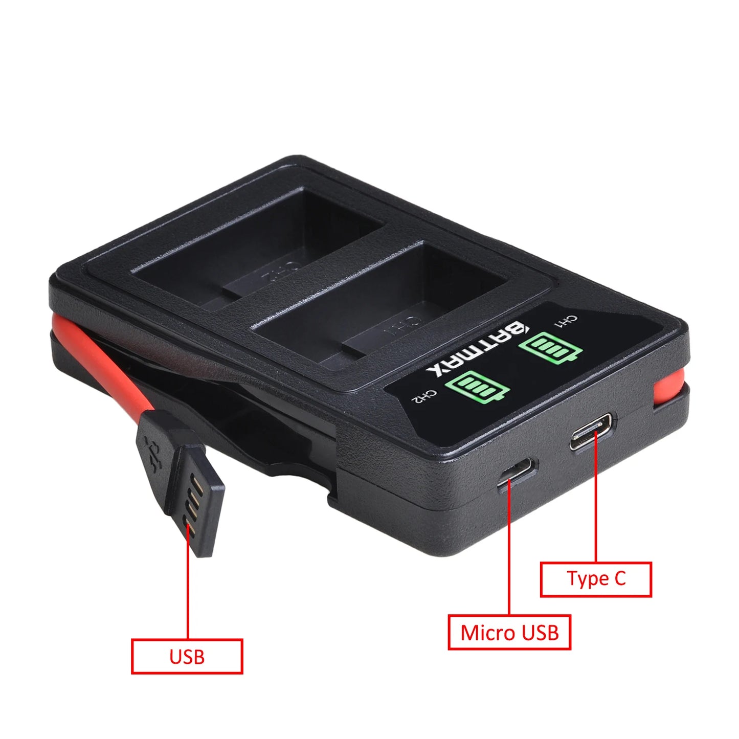 2X DMW-BLC12 BLC12E DMW BLC12 Battery + LED USB Dual Charger Type C Port for Panasonic Lumix FZ1000 FZ200 FZ300 G5 G6 G7 GH2 GX8