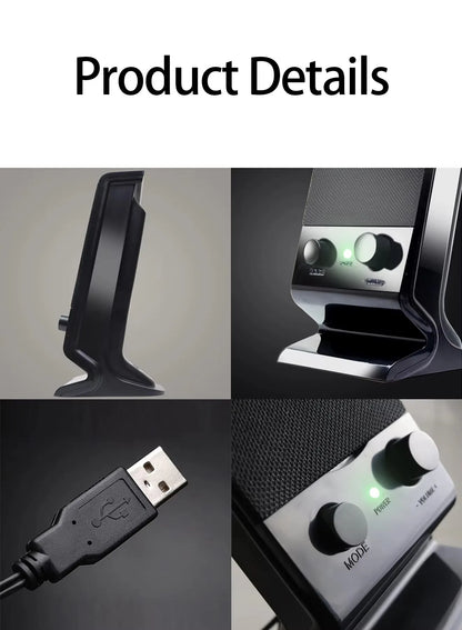 Computer Speaker with Volume Control and 3.5 Mm Audio Plug, USB-Powered Desktop Speaker，Compact and Delicate Laptop Speakers