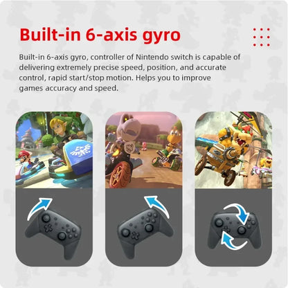 Gamepad  Controller Wireless Bluetooth Wake Function Joystick 6-Axis Gyro Handle HD Vibration for PC Game Console