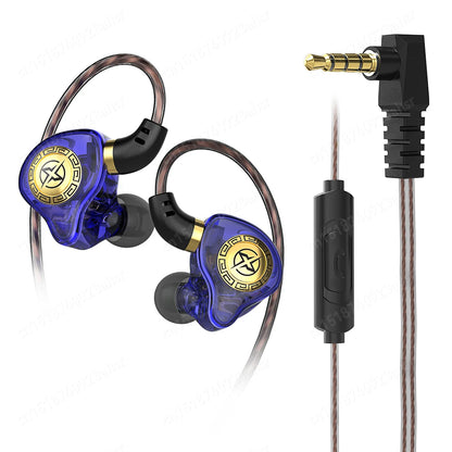HiFi Wired Earphone In Ear Monitor Headphones with Microphone Sport Noise Cancelling Headset Dynamic Bass Earbuds Gaming Gift X7